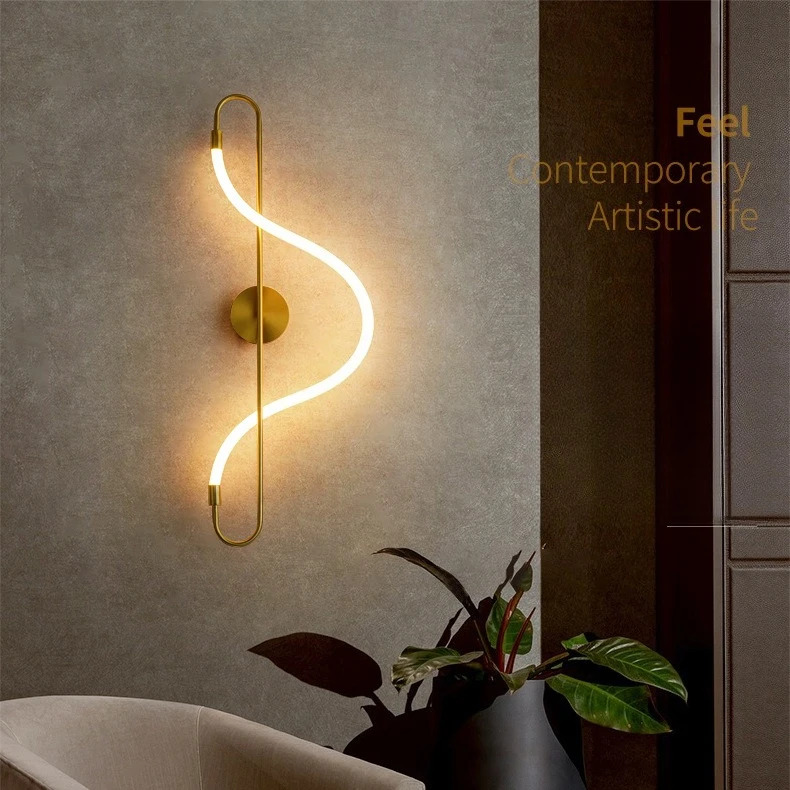 

Modern LED Wall Lamp Gold Iron Home Decor Wall Sconce For Bedrooms Living Rooms Dining Rooms Hotels Indoor Wall Decorative Light