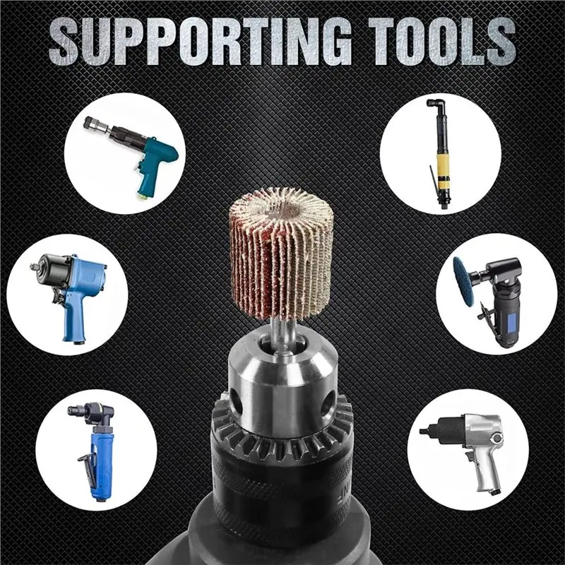 IALJ-Sanding Wheel Set 10 Pieces 1/4 Inch Shank Flap Wheel For Drill, Die Grinder, Flap Wheel Sander