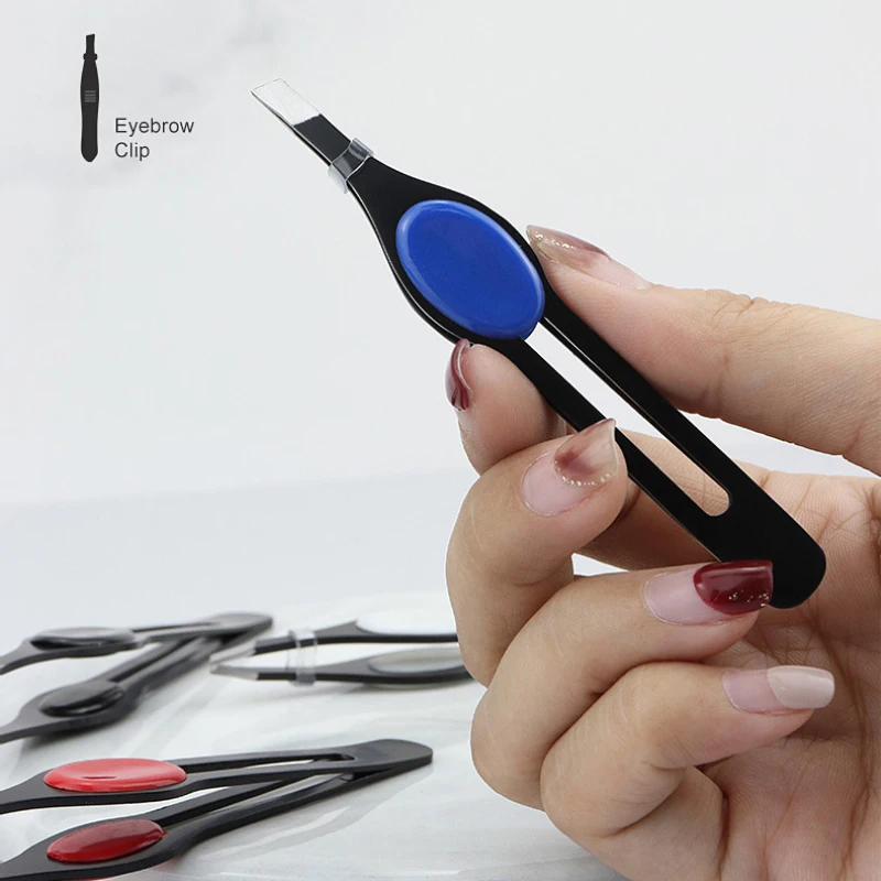 1~20PCS Professional Stainless Steel Eyebrow Tweezer Hair Beauty Fine Hairs Puller Slanted Eye Brow Clips Removal Makeup Tool