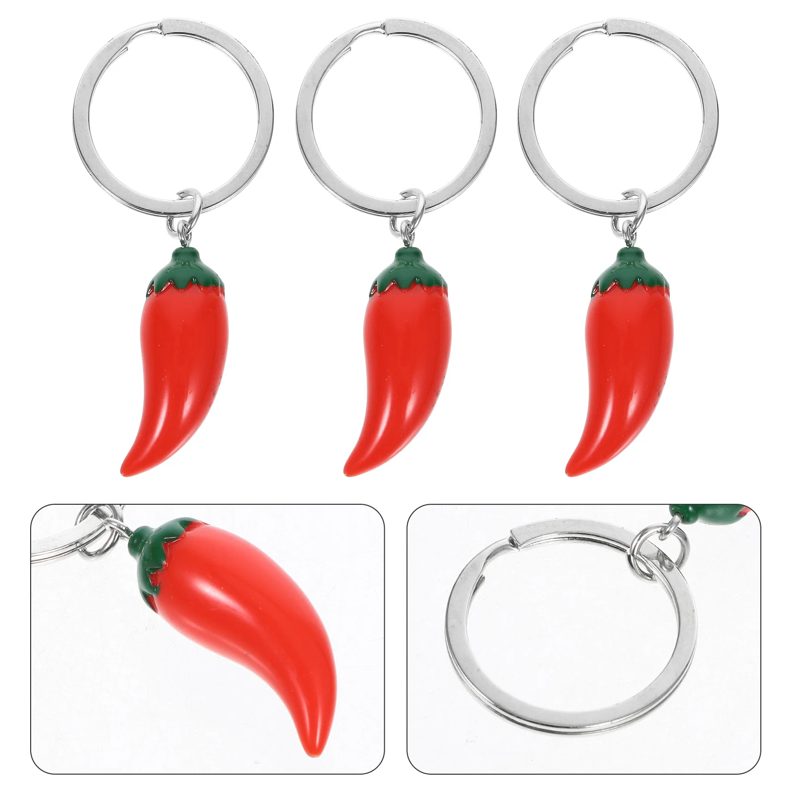 

5 Pcs Chili Keychain Charms Pendant Ring Comfortable Party Favor Alloy Favors Miss