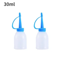 2pcs 30ml Needle Tip Plastic Rosin Bottle Cleaning Liquid Flux Alcohol Oil Dispenser Plastic Hand Bottle Cleaner DIY Repair Tool