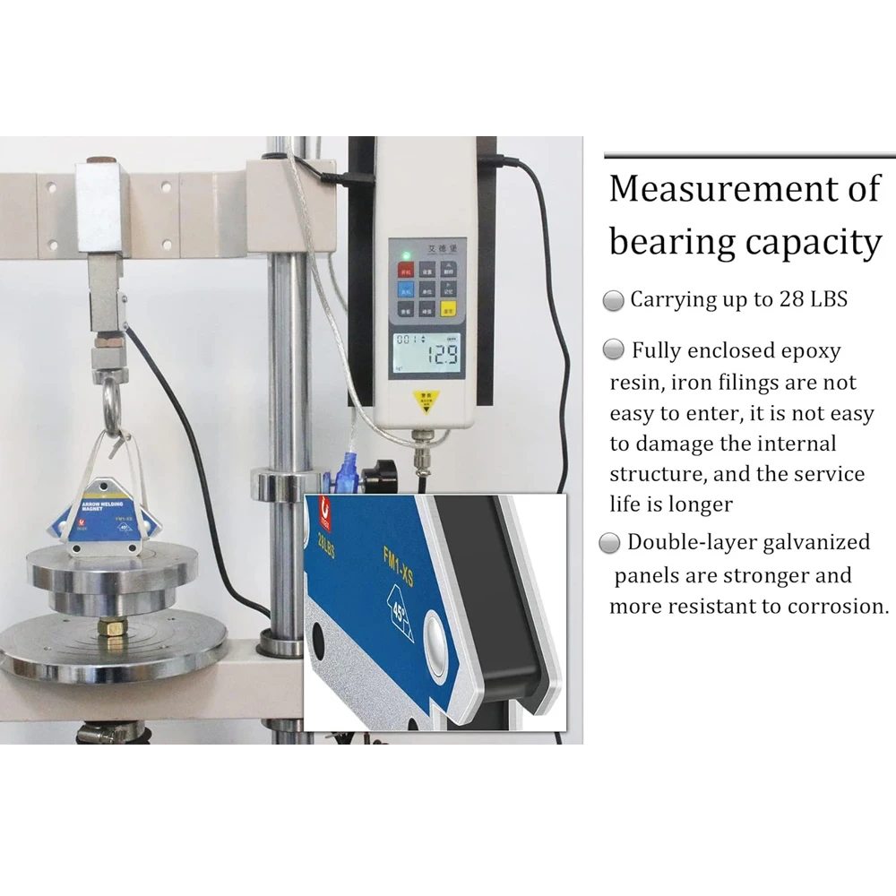 Nuevo 2 uds 12,5 KG soportes de soldadura magnéticos ángulo flecha de soldadura imán fijador de soldadura posicionador ferrita sujeción herramientas de localización auxiliar