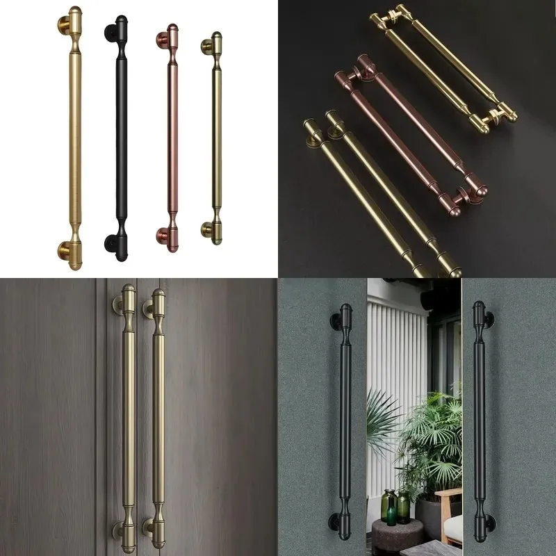Luxury Stainless Steel Main Door Handle for Inner Household Wooden Glass Door Accessories