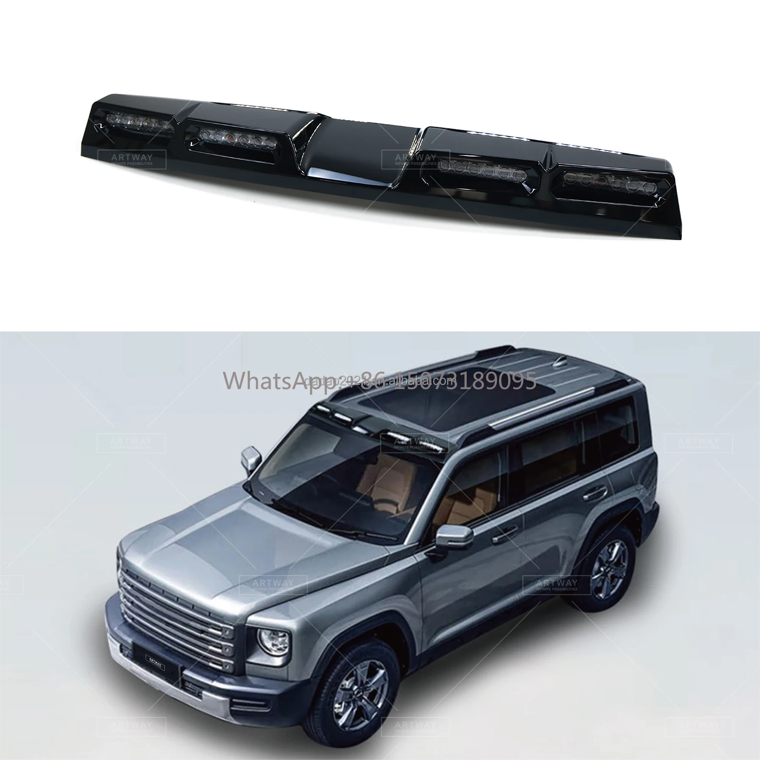 

Запасные части для модификации автомобиля, 4-светодиодный верхний фонарь на крыше для Haval Raptor 2023-2024, автозапчасти, фонарь на крыше