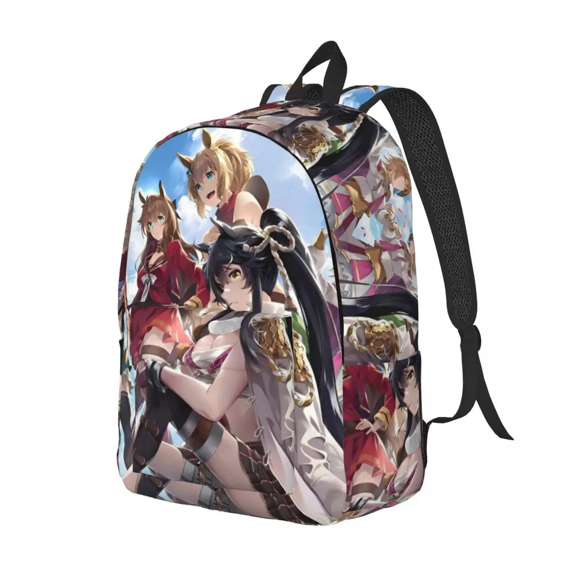 Umamusume Pretty Derby Anime Backpack for Boy Girl Kids Student School Book Bags Daypack Preschool Primary Bag with Pocket