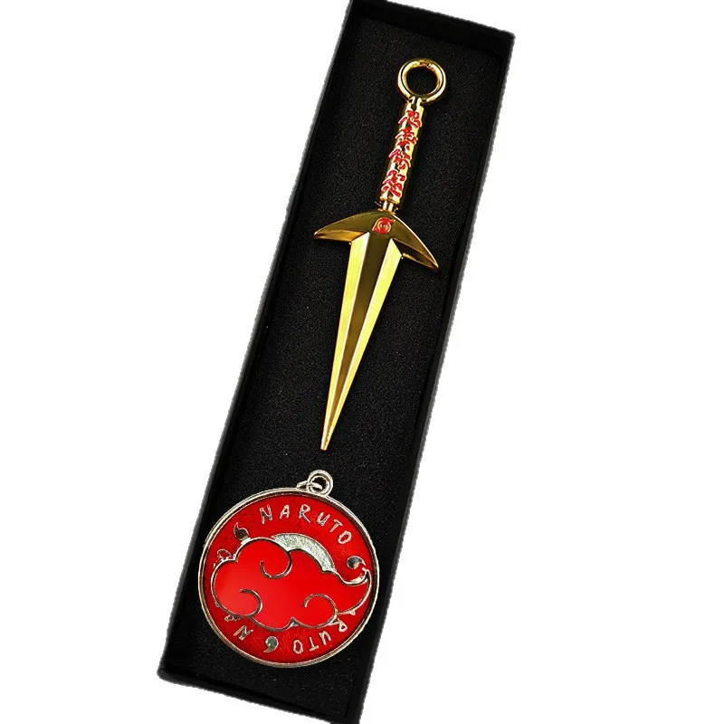 Naruto japonais Anime périphériques Uchiha Sasuke porte-clés rotatif Namikaze Minato boîte-cadeau cadeau d'anniversaire créatif pour les amis