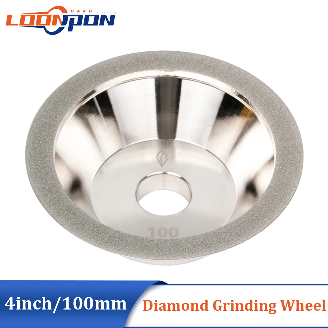 

100mm Electroplated Diamond Bowl Grinding Wheel 45 Degrees Cup Grinding Wheel Grinding Circle for Grinding Milling Cutter