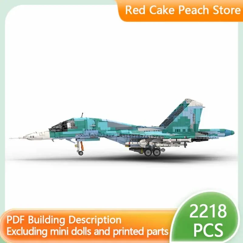 Military Aircraft Model MOC Building Military Supersonic Jet Fighter Modular Technology Gifts Holiday Assemble Children Toy Suit