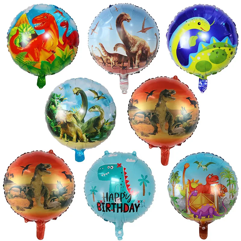 50pcs Dinosaur Foil Helium Balloons Birthday Party Decoration Supplies Kids Inflatable Toys Gift Globos Baby Shower Wholesale