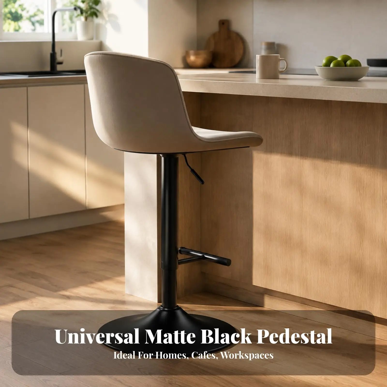 Curved-Shaped Bar Stool Base Plate Practical Replacement Bar Stool Base Plate for Contemporary Seating Projects