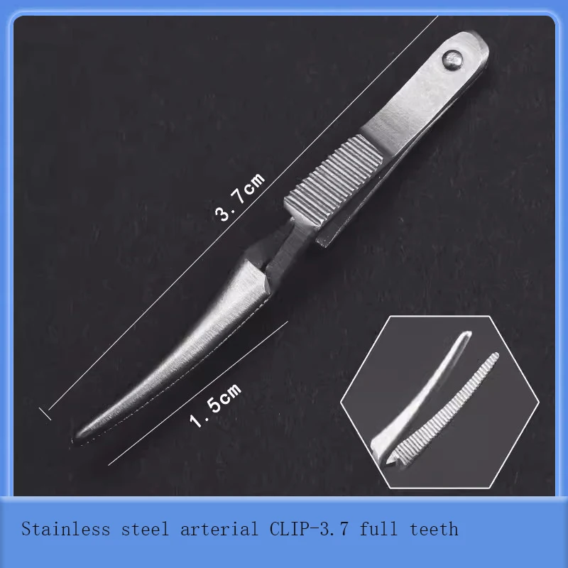 Venous clamp stainless steel artery hemostatic clamp closure device straight full-tooth curved full-tooth plastic surgery