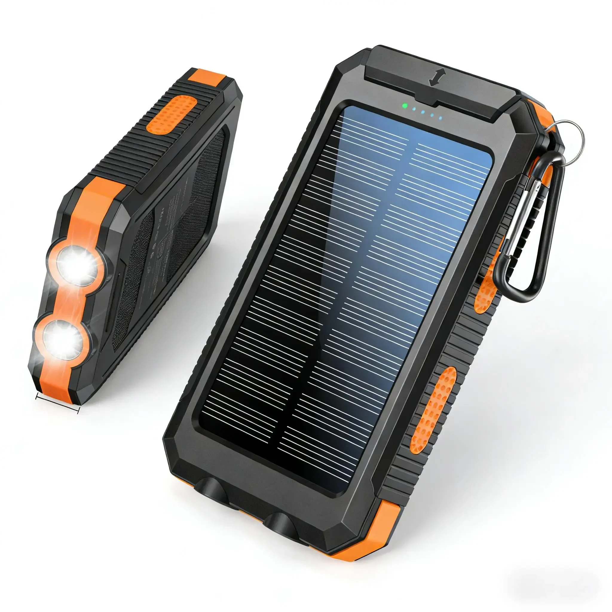 

Солнечное зарядное устройство 10000 мАч, внешний аккумулятор, компас, светодиодный фонарик, водонепроницаемый, для экстренного кемпинга на открытом воздухе