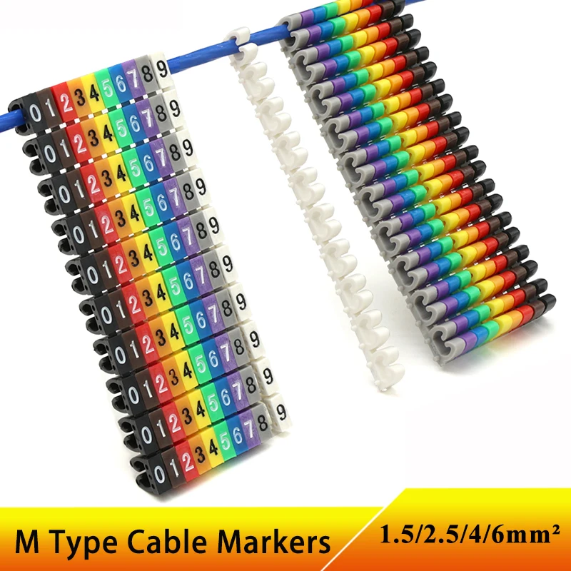 

100/150pcs Wire Numbering Marker Clips, Colorful Digital Number Tag Label Tube Cable Marker For 2-8mm Wire Network Cable Cat5