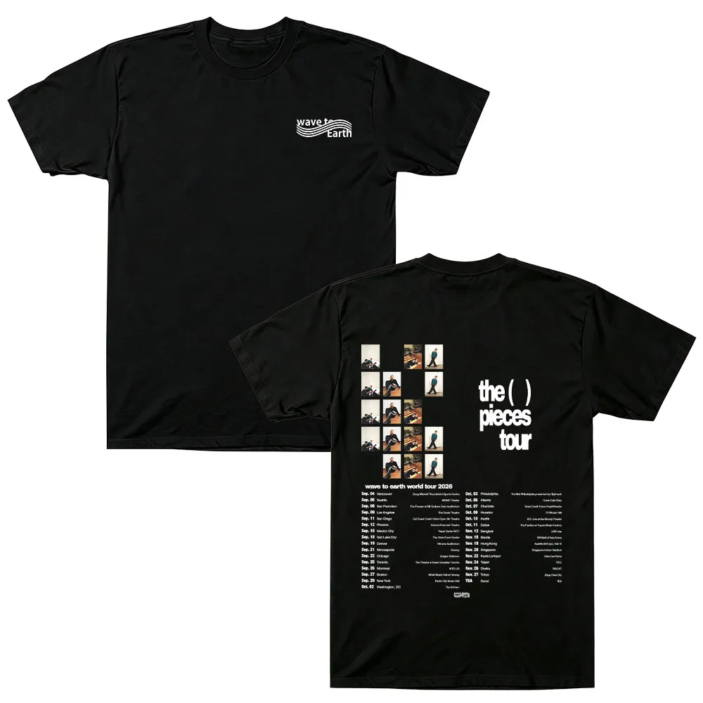 2026 The Pieces Tour Merch T Shirts Wave To Earth Fashion Tee Men Women Harajuku Kpop Oversized T-shirts Cotton Short Sleeve Top