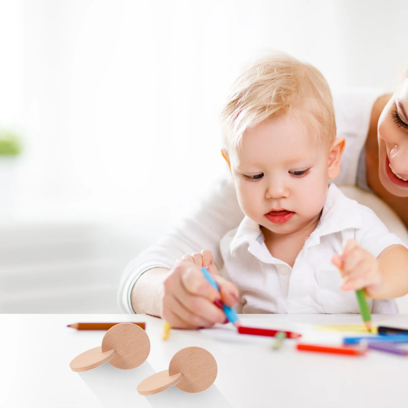 Baby Spielzeug Ineinandergreifende Kit Übungsscheiben Montessori Holzring Vorschule