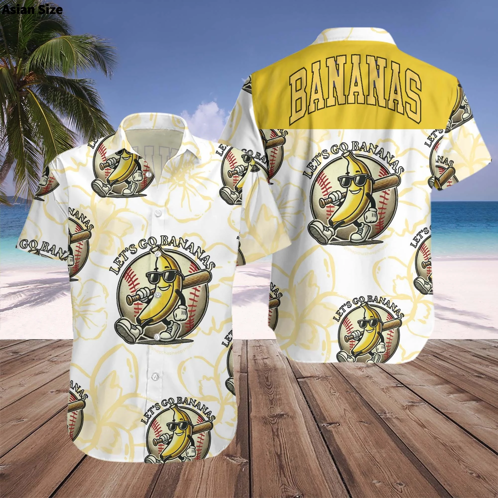 

2025 New Funny Banana Hip Hop Men Hawaiian Shirt 3d Print Novelty Trendy Beach Blouse For Men Women Summer Baseball Aloha Tops