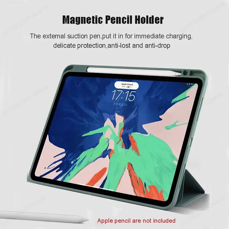 Funda magnética para iPad Pro 11, 12,9, 2021, 11, 13, 2024, Air 4, 5, 2022, 10, 10,9 pulgadas, portalápices