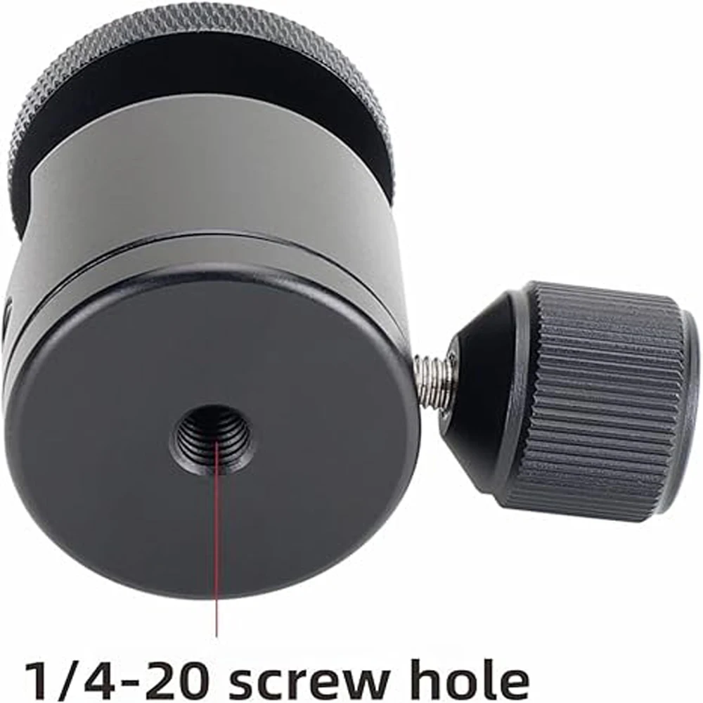 1/2pcs1/4 Gimbal High-end all-metal 360 Degree Swivel Mini Ball Head 1/4 Tripod Screw Head for Cameras