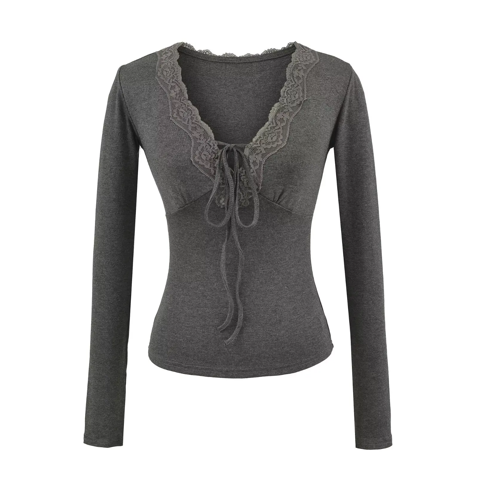 Seksowna koronkowa bluzka z dekoltem w serek, dopasowany krój, modelująca talię, idealna jako bielizna lub top pod spódnicę.