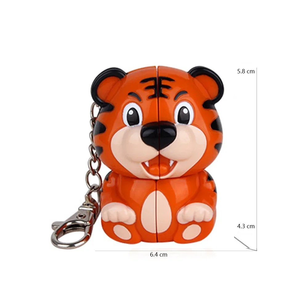 YuXin Tiger / Panda / Penguin /Mouse / Keychain 2x2 Cube High Speed Cube Puzzle Magic  Cubos Kid Toys