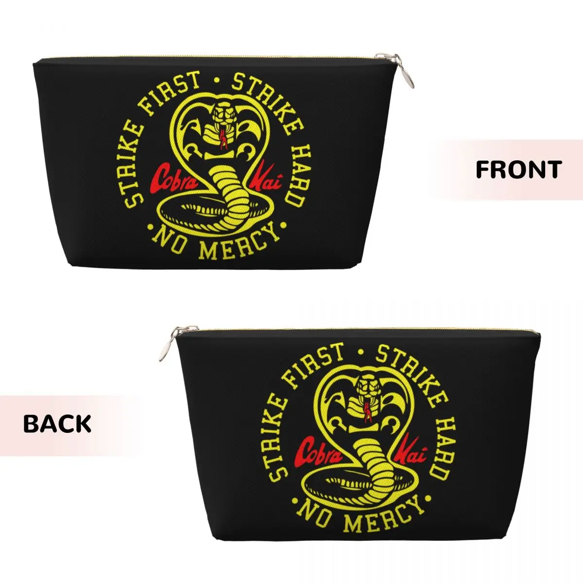 Custom Cobra Kai The Karate Kid Travel Cosmetic Bag Women Makeup Toiletry Organizer Ladies Beauty Storage Dopp Kit