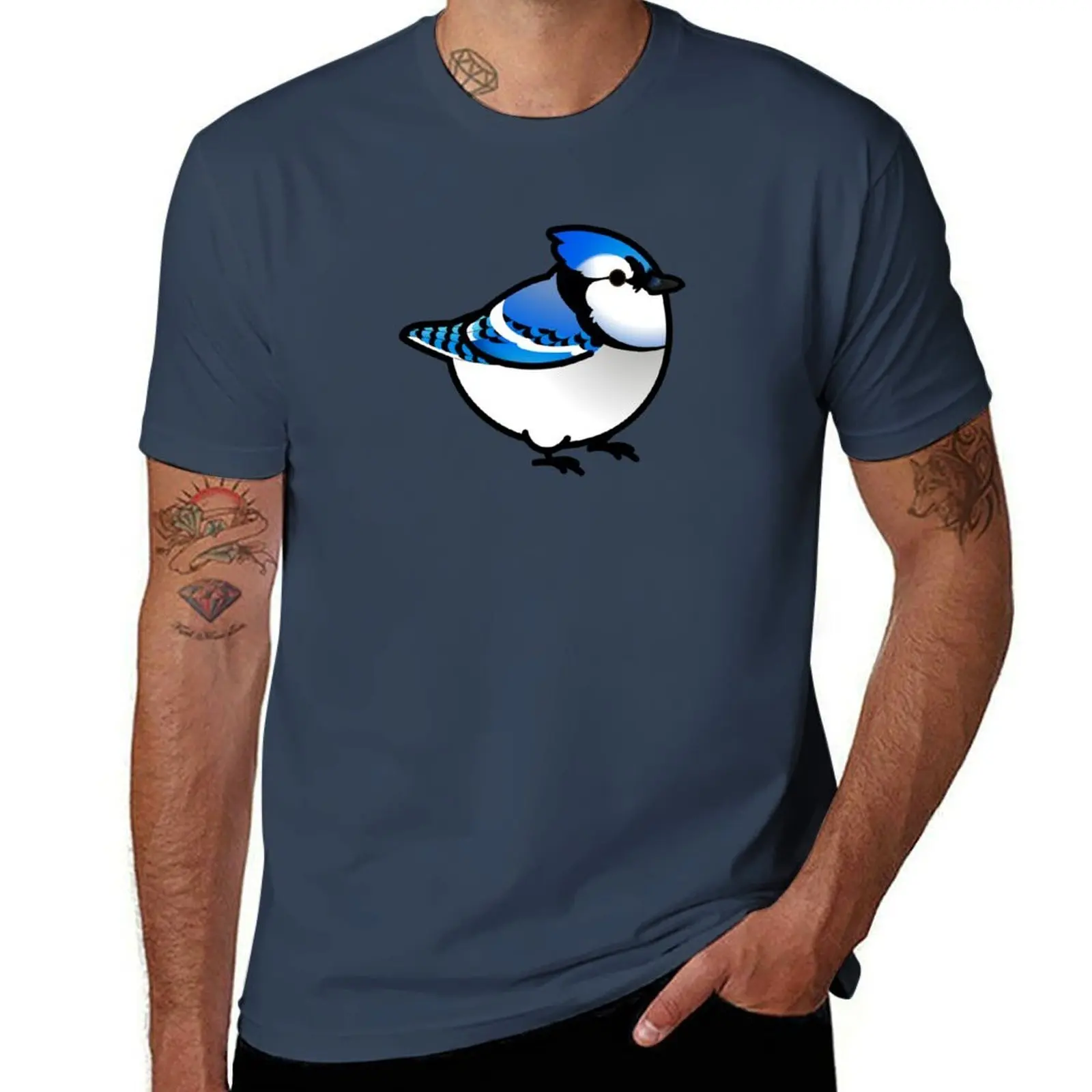 Camiseta Chubby Blue Jay, camiseta duradera de alta calidad