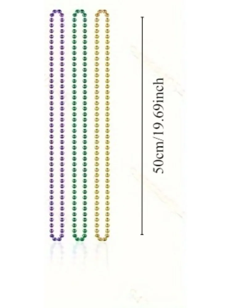 Das Karneval-Accessoire-Set besteht aus 2 Kostüm-Hosenträgern in Pailletten hut und Perlenkette sowie 2 dekorativen Fliegen
