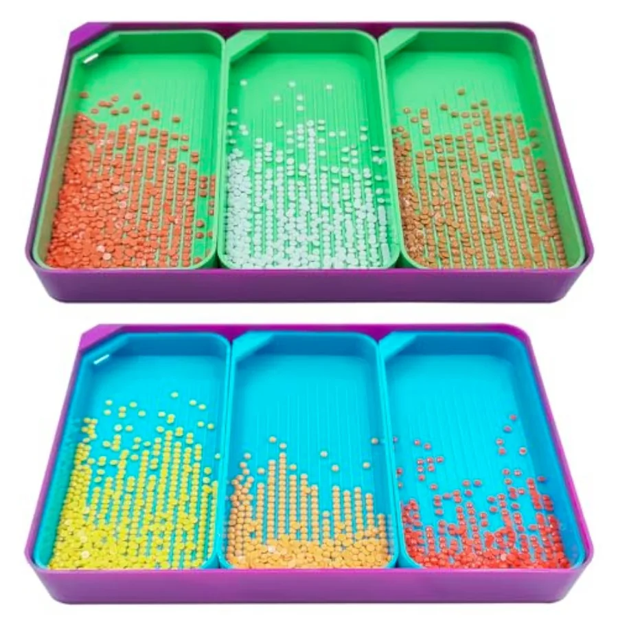 

8 Pcs Trays Diamond Art Paintings, Diamond Art Paintings Tool Plastic Bead Sorting Tray Large Size Art Diamond Tray Accessories