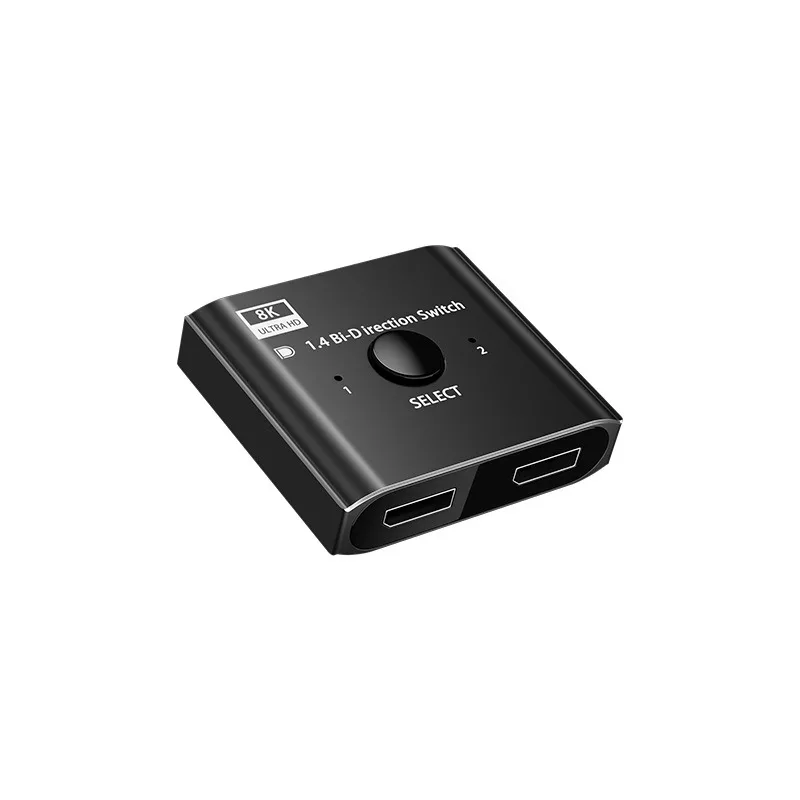 8K30Hz DP1.4 Bi-Directional Switch 2 in 1 Out 1 in 2 Out 4K60Hz Video Splitter for Computer Monitor Display