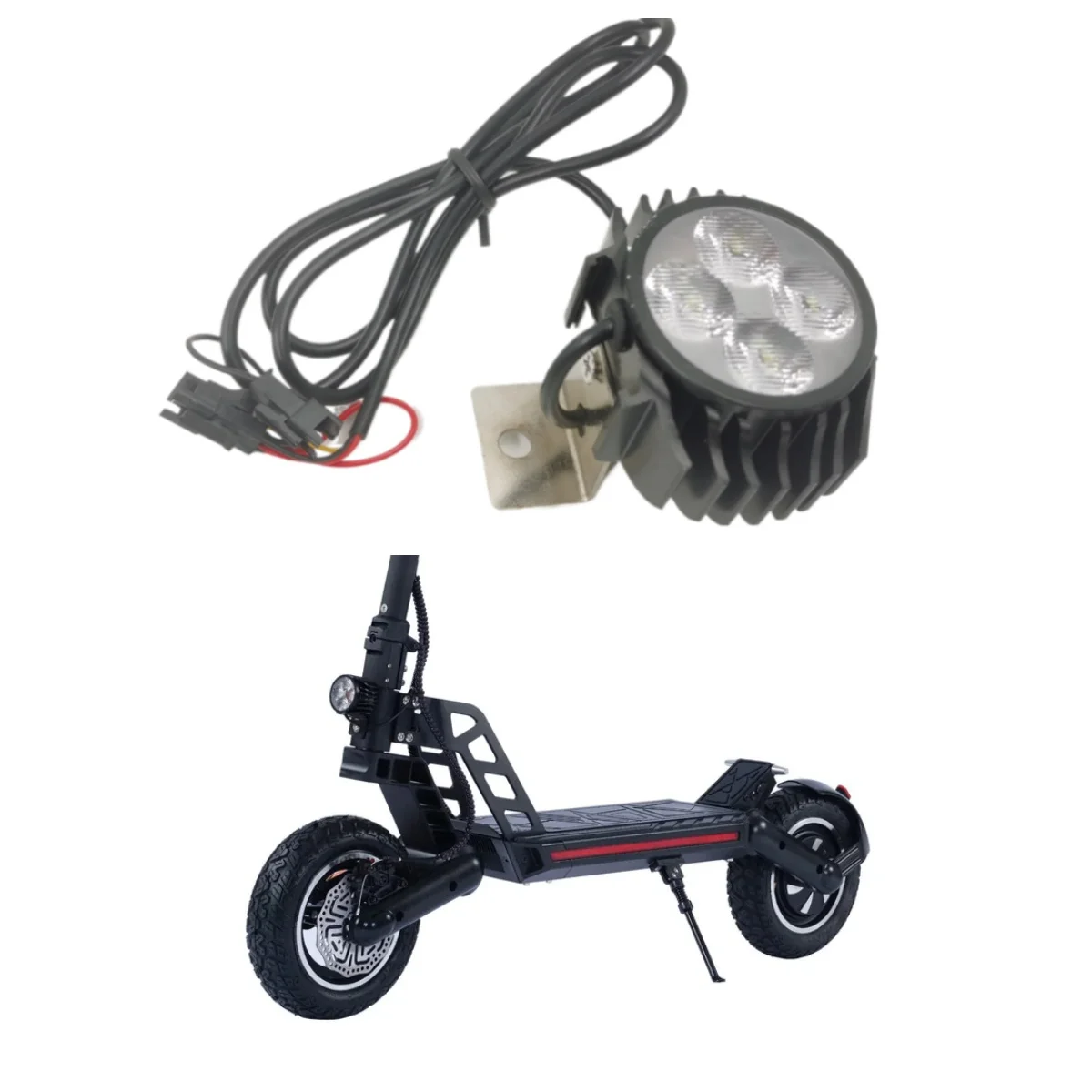 Faro delantero LED para patinete eléctrico KUGOO G2 PRO, lámpara de manillar, piezas de accesorios de repuesto