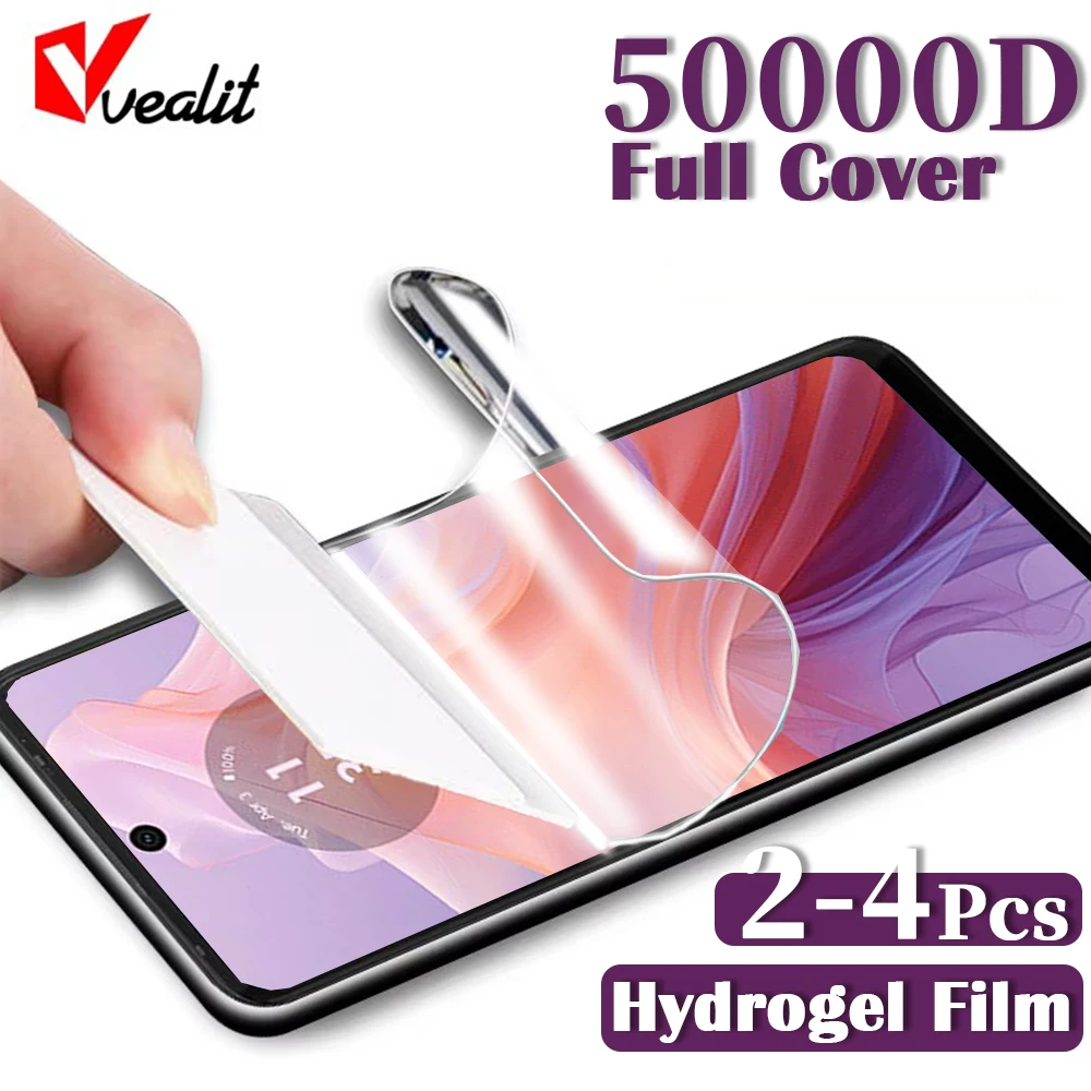 

2-4Pcs Silicone HD Hydrogel Film For Motorola E14 E13 E22 E22i E40 E30 E20 Screen Protectors For Moto S50 Edge 50 30 20 Pro Neo