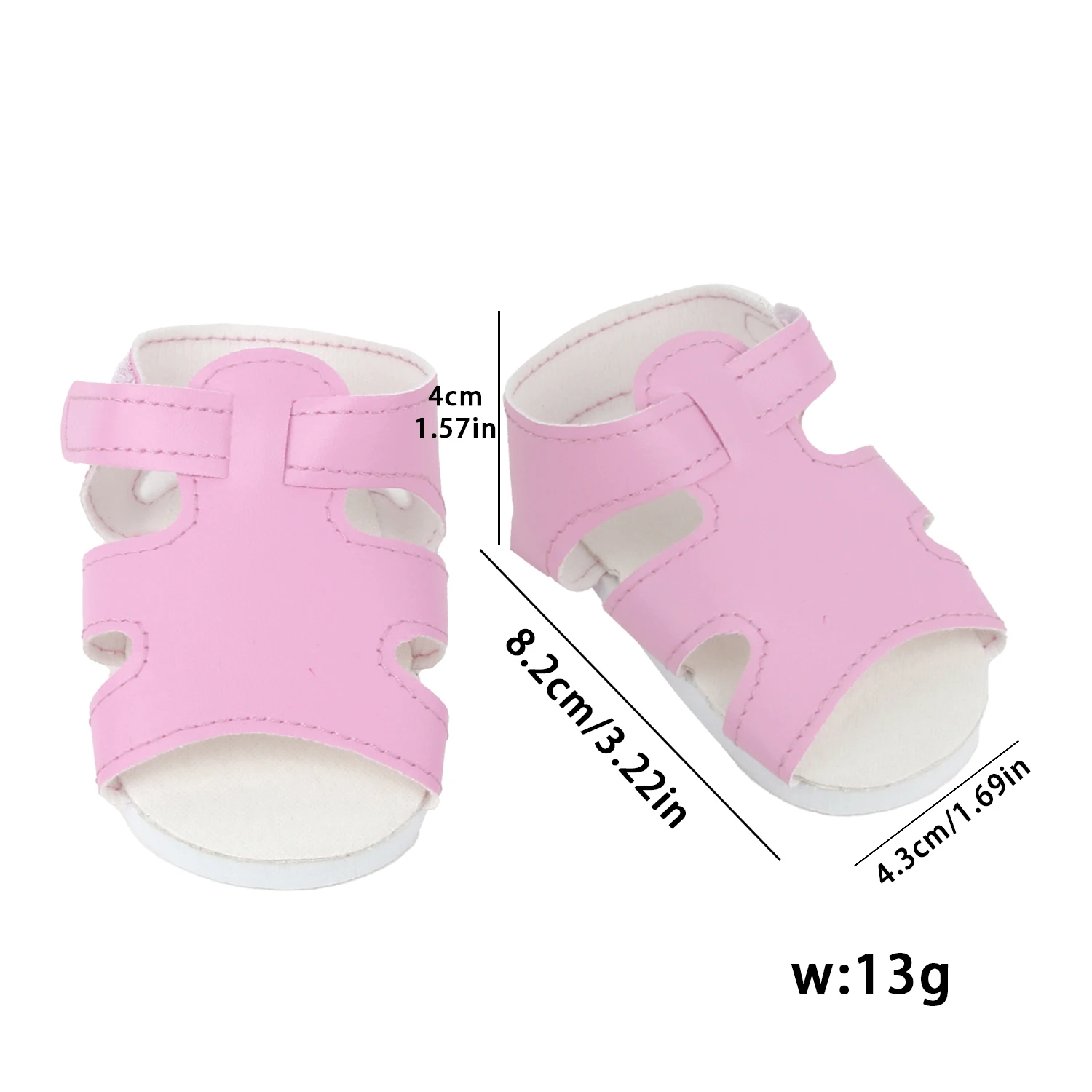 Leuke 55 cm Reborn Meisje Pop Schoenen 8 cm PU Strik Schoenen Zachte Sandalen Voor 22-Inch Baby pasgeboren Meisje Poppen Katoen Beer Accessoires