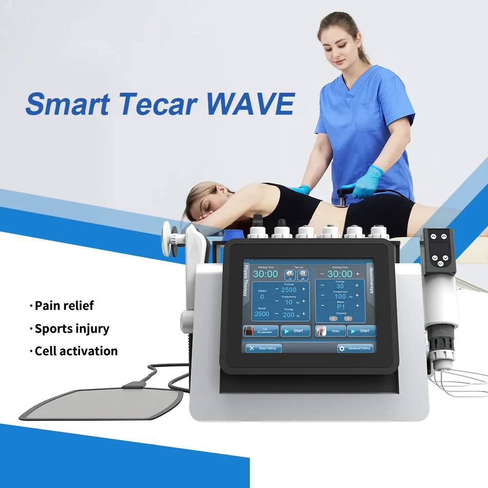 

Portable 3 IN 1 Smart Tecar CET RET EMS Shock Wave Therapy Machine For Pain Relief ED Treatment Fat Burn Phisiotherapy Device