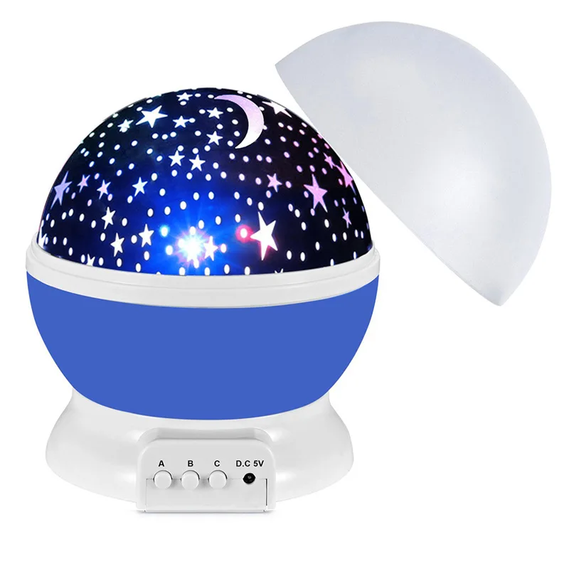 Rotating Starry Sky Projector LED Night Light Colorful Planetarium Star Moon Lamp Kids Bedroom Gift