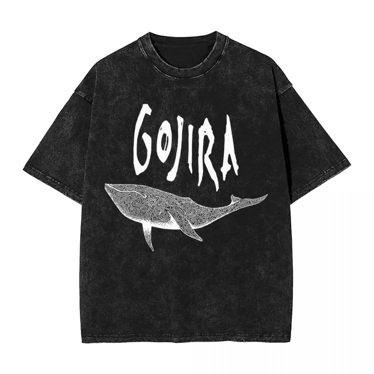 Gojiraed T Shirt Hip Hop Washed Cotton Oversize T-Shirts Retro Men Women Tops Streetwear Graphic Tee Shirt