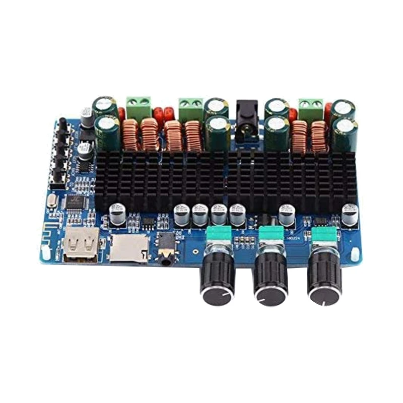 Power Amplifier Board,Digital 2.1 Channel Amplifier Board Bluetooth USB TF Input 50W+50W Stereo 100W Subwoofer Output