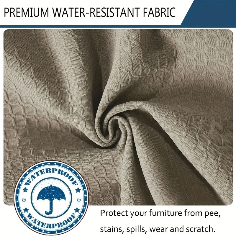 Waterproof Plaid Fabric Seat Case Elastic Chair Covers for Kitchen Machine-wash Chair Seat Covers for Home Dining Room