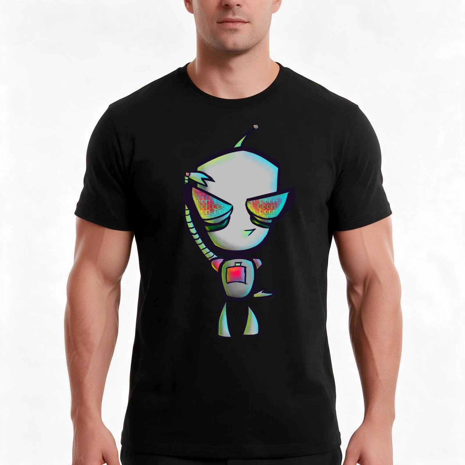 Doom GIR T-Shirt Summer Casual Cotton Tee Oversized Streetwear Tops Vintage Graphic Print Loose Fit Short Sleeve