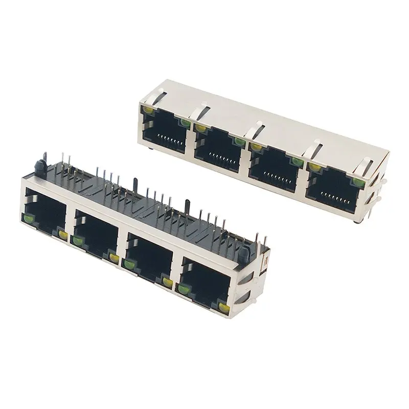 

10PCS 56 RJ45 network socket with upward opening. RJ45 with elastic band and light. 8P8C horizontal network socket cover.