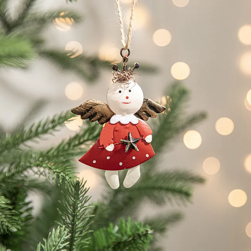 2pcs Painted Snowman Christmas Pendant Christmas Tree Christmas Decorations Pendant Atmosphere Supplies Ornament Wholesale