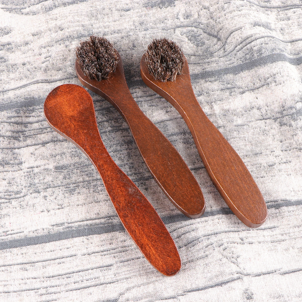 

3pcs Shoes Cleaning Brush Set Durable Portable Shoe Polishing Brush for Boot Suede Cleaner Horsehair Brushes Lightweight