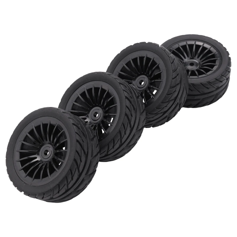 4Pcs Rubber Tires Tyre Wheel For SG1603 SG1604 SG 1603 UDIRC UD1601 UD1602 UD1603 UD1604 1/16 RC Car Upgrade Parts