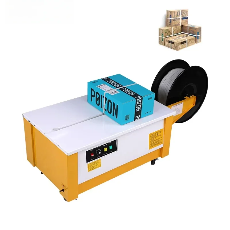 T800 Customization PP Belt Wrapping Box Banding Baler Semi-automatic Single Motor Low Workbench Currency Strapping Tool Machine