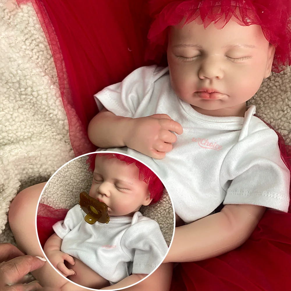 50 cm Bocca Aperta Ragazza Loulou Silicone Reborn Baby Doll Lavabile 3D Pelle Verniciata Neonato Regalo Da Collezione Per Il Ricordo Dei Bambini