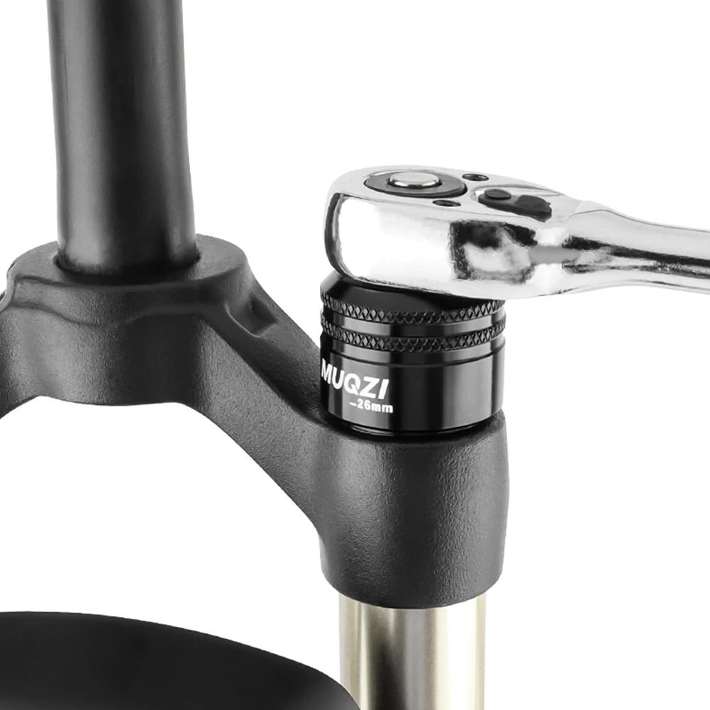 

26/28/32mm Flat Socket Tool Aluminum Alloy Bicycle Fork Topcap Socket Drive Flat Socket for ROCKSHOX Front Forks