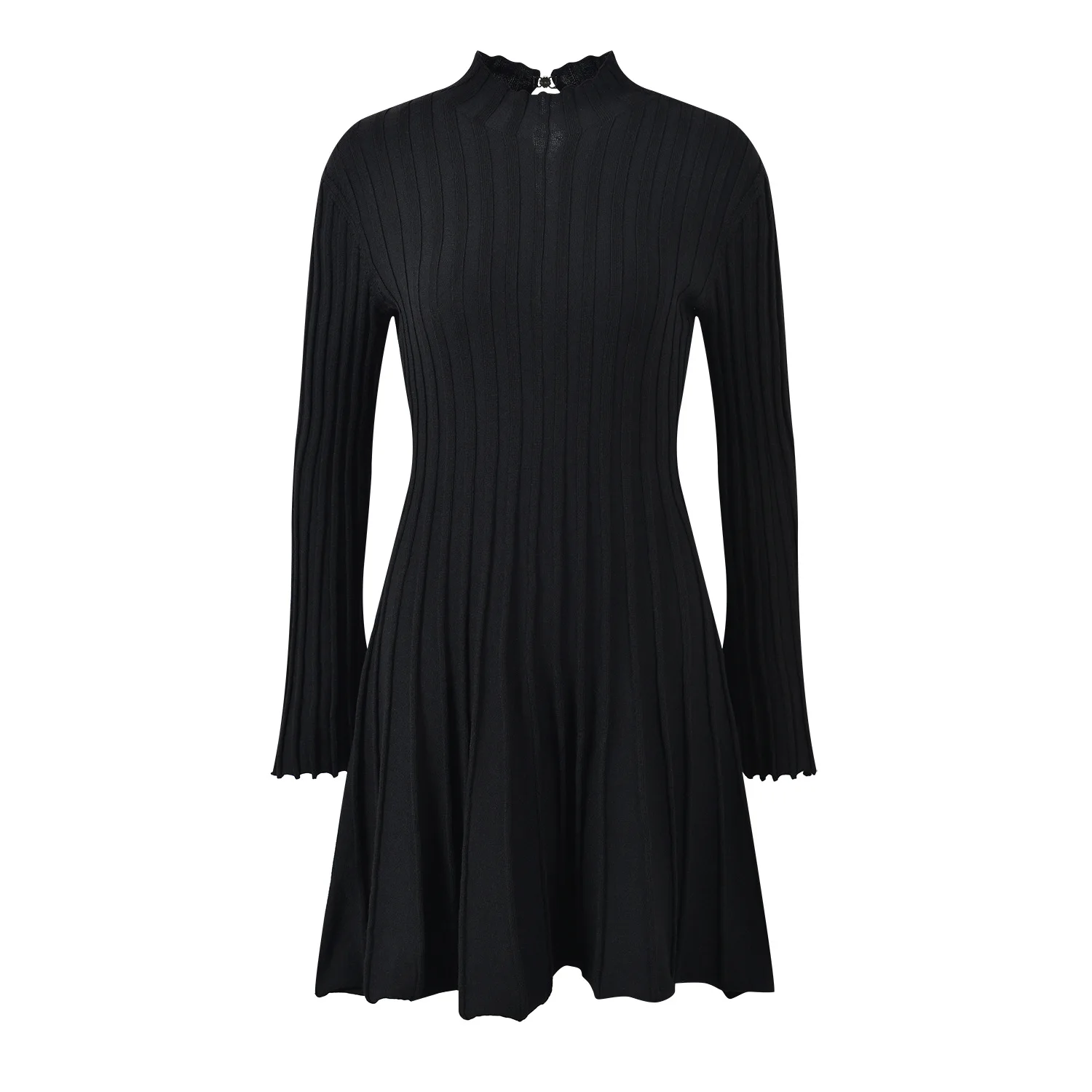 Hebe Sle Bell Sve Dzianinowy Dr Ele Wyszczuplający Bla Dr Jesienna Plonówka Krój w Talii Długi Sve Okrągły Dekolt Ne Dr