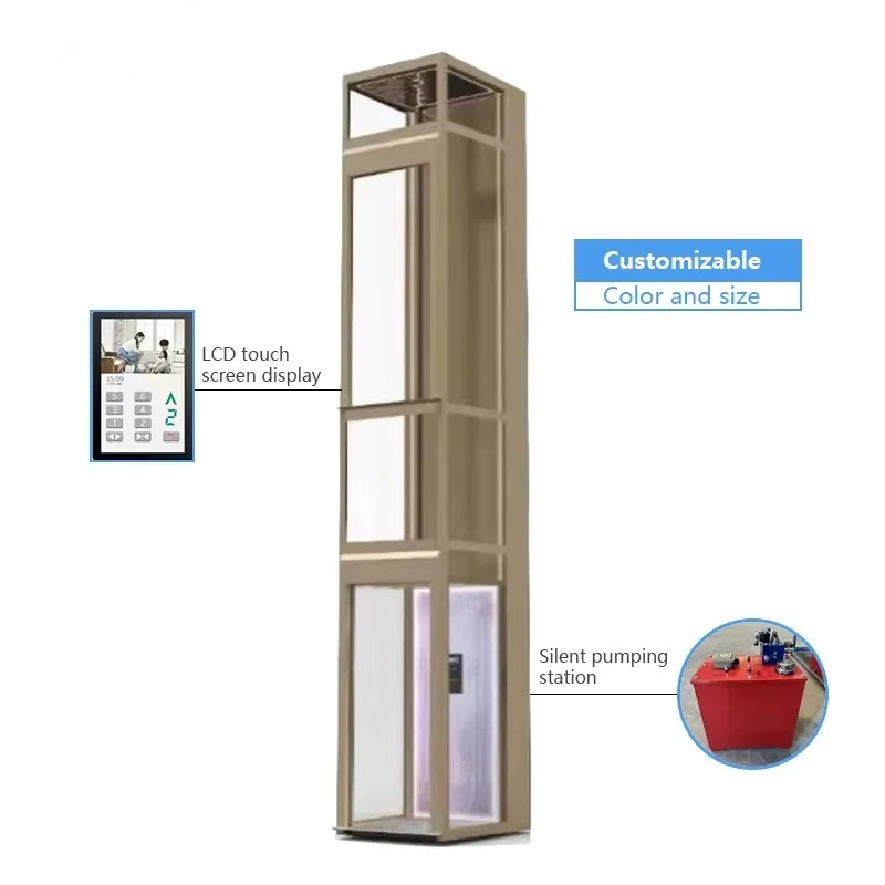 

Small Household Hydraulic Elevators Stable Operation Slow Rise Fall Anti-Extrusion Functions For Home Residential Use