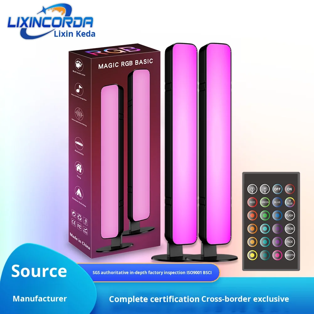 Luces ambientales recargables con Control de sonido, decoraciones para sala de juegos de coche con ritmo musical activado por voz para Navidad