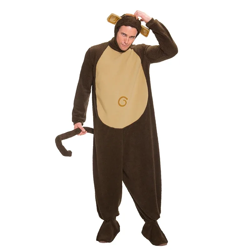 qq45Adult Animal Cosplay 2022 Família Bebê Criança Macaco Traje de Halloween