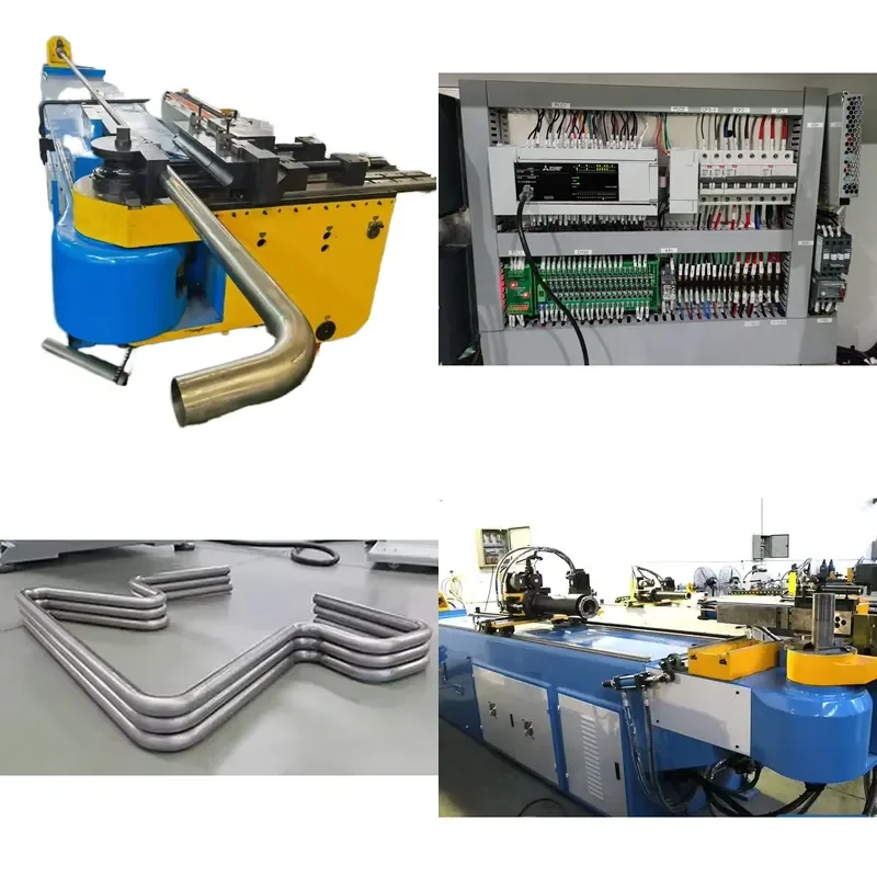 for Metal Aluminum Copper Stainless Steel Square Tube Bender Semi-automatic Motor Bearing End Forming Max Angle 190 Degrees